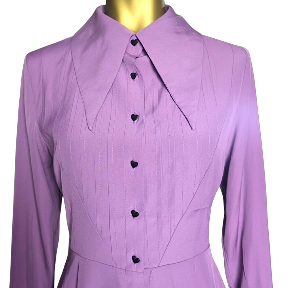 Killstar Lyricore Mauve Collared Shirt Dress S NWT